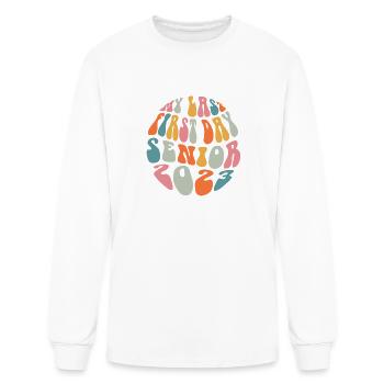 Retro Senior 2023 Back to School Class Of 2023 - Men's Long Sleeve T-Shirt - white - Front