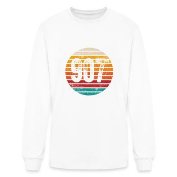 Indicatif régional Distressed Vintage Sunset 907 - T-shirt à manches longues Homme - blanc - Devant