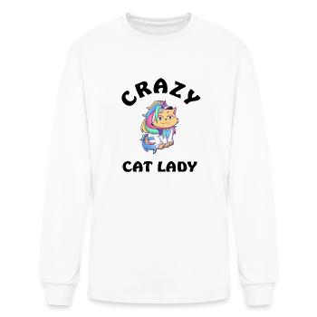 Crazy Cat Lady - Men's Long Sleeve T-Shirt - white - Front