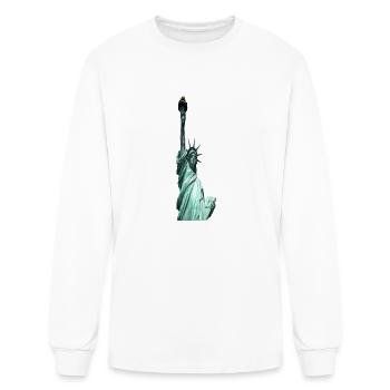 statue of liberty - Men's Long Sleeve T-Shirt - white - Front
