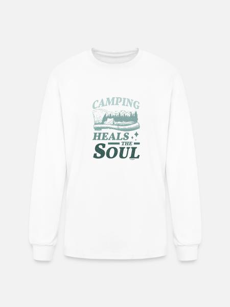 Camping heals the soul - Men's Long Sleeve T-Shirt - white