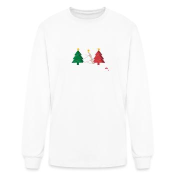 Buon Natale Arbre de Noël italien - T-shirt à manches longues Homme - blanc - Devant