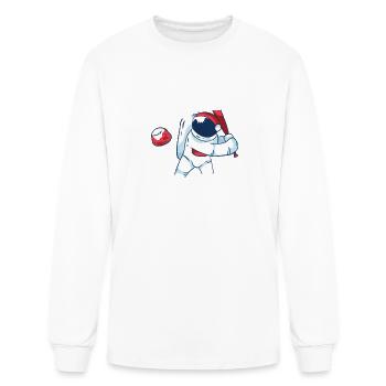Baseball bat space comet planet - Men's Long Sleeve T-Shirt - white - Front