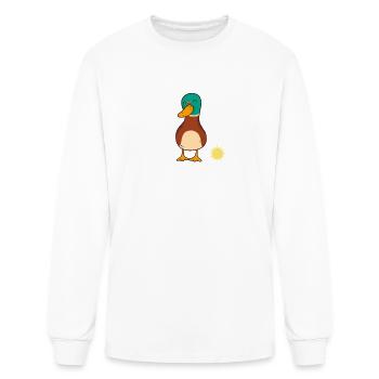 faisceau d’oiseau d’eau d’étang aux Canards positif - T-shirt à manches longues Homme - blanc - Devant