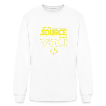 May the source be with you - Men's Long Sleeve T-Shirt - white - Front