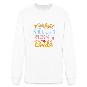 Moonlight, white satin, ross, a bride - Men's Long Sleeve T-Shirt - white - Front