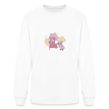 Pig - Men's Long Sleeve T-Shirt - white - Front