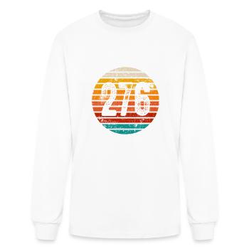 Distressed Vintage Sunset 276 Area Code - Men's Long Sleeve T-Shirt - white - Front