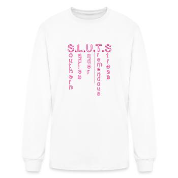 Sluts Funny Southern Girls - Men's Long Sleeve T-Shirt - white - Front