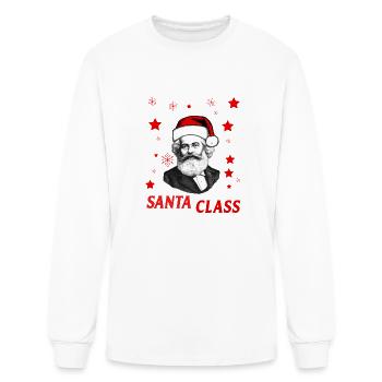 Karl Marx Santa Clause, Class Ugly Christmas - Men's Long Sleeve T-Shirt - white - Front