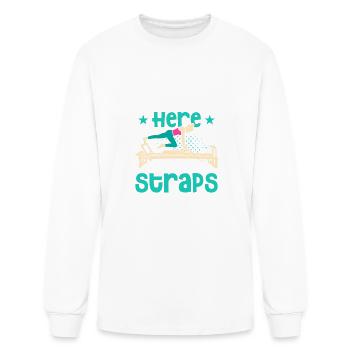 I'm Just Here For Feet In Straps Pilates Fitness - Men's Long Sleeve T-Shirt - white - Front