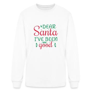 DEAR Santa i ve been good, Funny gift print idea - Men's Long Sleeve T-Shirt - white - Front