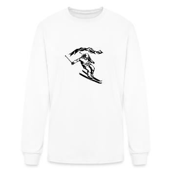 Skiers in the mountains - Ski - Winter sports - Men's Long Sleeve T-Shirt - white - Front