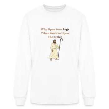 Open Your Legs Bible - Men's Long Sleeve T-Shirt - white - Front
