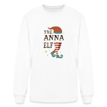 The Anna Elf - Christmas Pajama for Anna - Men's Long Sleeve T-Shirt - white - Front