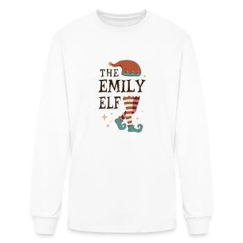 The Emily Elf - Christmas Pajama for Emily - Men's Long Sleeve T-Shirt - white - Front