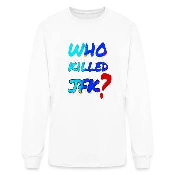 How killed jfk? - Men's Long Sleeve T-Shirt - white - Front