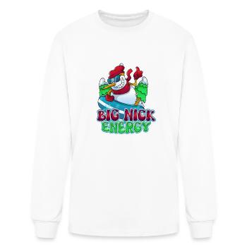 BIG NICK ENERGY SNOWMAN CHRISTMAS - Men's Long Sleeve T-Shirt - white - Front