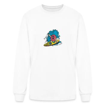 Morejstu Merch Surf s Up - Men's Long Sleeve T-Shirt - white - Front