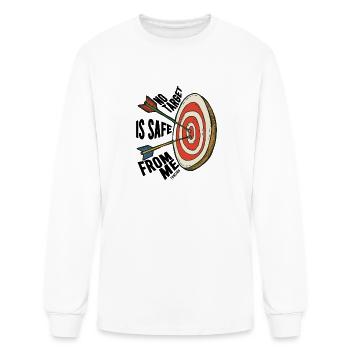 Target arrow and bow sports shooter - Men's Long Sleeve T-Shirt - white - Front