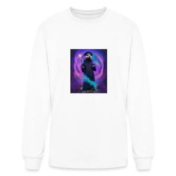 Wizard Otter Vaporwave Otter Witch Chanting Spell - Men's Long Sleeve T-Shirt - white - Front