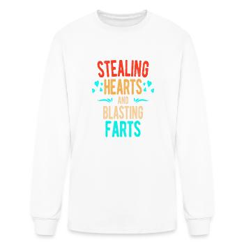 Stealing Hearts And Blasting Farts - Men's Long Sleeve T-Shirt - white - Front