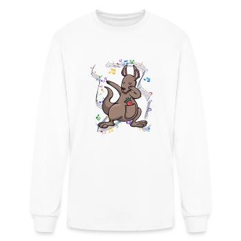 Kangaroo dances to music in Australia - Men's Long Sleeve T-Shirt - white - Front
