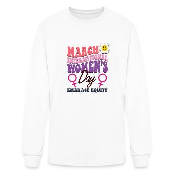 International Women's Day 2023 Theme Embrace Equit - Men's Long Sleeve T-Shirt - white - Front