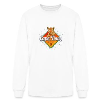 Cape Town South Africa Retro Leopard Vintage - Men's Long Sleeve T-Shirt - white - Front