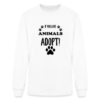 Animal welfare animal shelter pet adopt - Men's Long Sleeve T-Shirt - white - Front