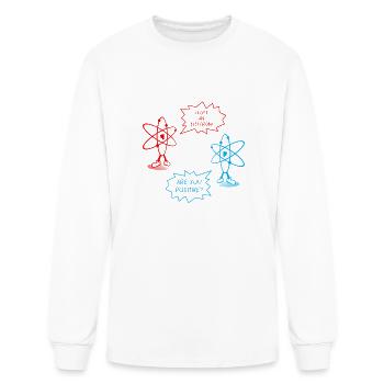 I LOST AN ELECTRON ARE YOU POSITIVE - Men's Long Sleeve T-Shirt - white - Front