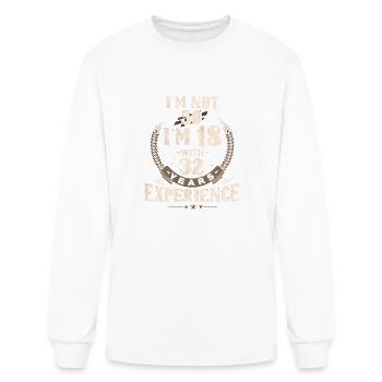 I'm Not 50 I'm 18 With 32 Years Experience I'm 50 - Men's Long Sleeve T-Shirt - white - Front