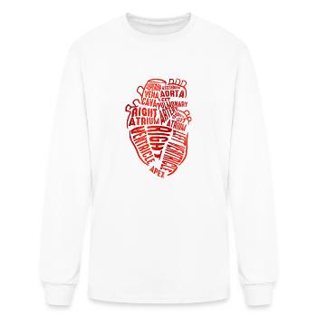Parts Of Heart - Men's Long Sleeve T-Shirt - white - Front