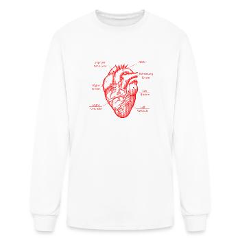 Parts Of Heart - Men's Long Sleeve T-Shirt - white - Front