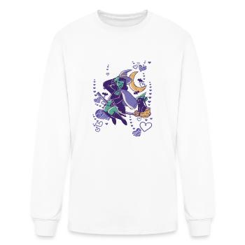 Beautiful witch mom magic witch broom - Men's Long Sleeve T-Shirt - white - Front