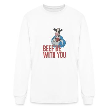 Beef Be With You - Men's Long Sleeve T-Shirt - white - Front