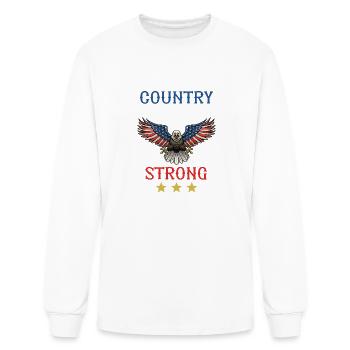 Country mama strong - Men's Long Sleeve T-Shirt - white - Front