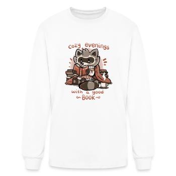Cozy Evenings With A Good Book - Men's Long Sleeve T-Shirt - white - Front