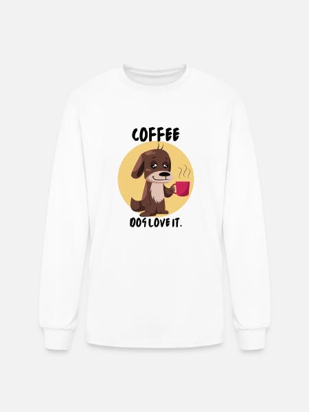 Coffee Dog Love it - Men's Long Sleeve T-Shirt - white