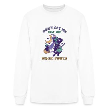 Don't let me use my magic power - Men's Long Sleeve T-Shirt - white - Front