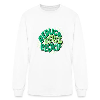 reduce reuse recycle - Men's Long Sleeve T-Shirt - white - Front
