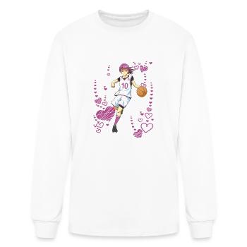 Basketball player heart I love basketball - Men's Long Sleeve T-Shirt - white - Front