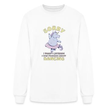 Dance music unicorn girl gift idea - Men's Long Sleeve T-Shirt - white - Front