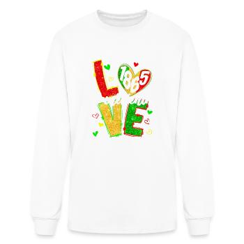 Junenth LOVE 1865 Peace Love Junenth Freeish Freed - Men's Long Sleeve T-Shirt - white - Front