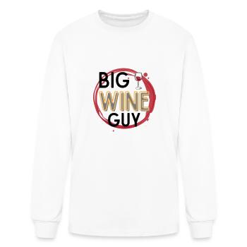 Big wine guy Wine lover Wine opener Wine - Men's Long Sleeve T-Shirt - white - Front