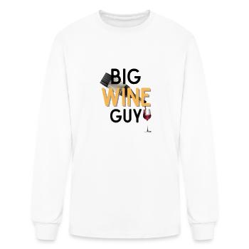 Big wine guy Wine lover Wine opener Wine - Men's Long Sleeve T-Shirt - white - Front