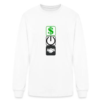 Money Power - Men's Long Sleeve T-Shirt - white - Front