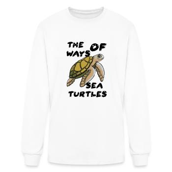 Turtle The turtle way of sea turtle Premium - Men's Long Sleeve T-Shirt - white - Front
