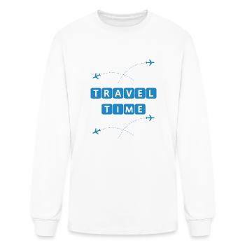 Travel time - Men's Long Sleeve T-Shirt - white - Front