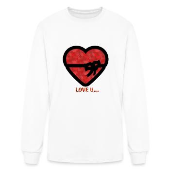 LOVE IN SKY - Men's Long Sleeve T-Shirt - white - Front